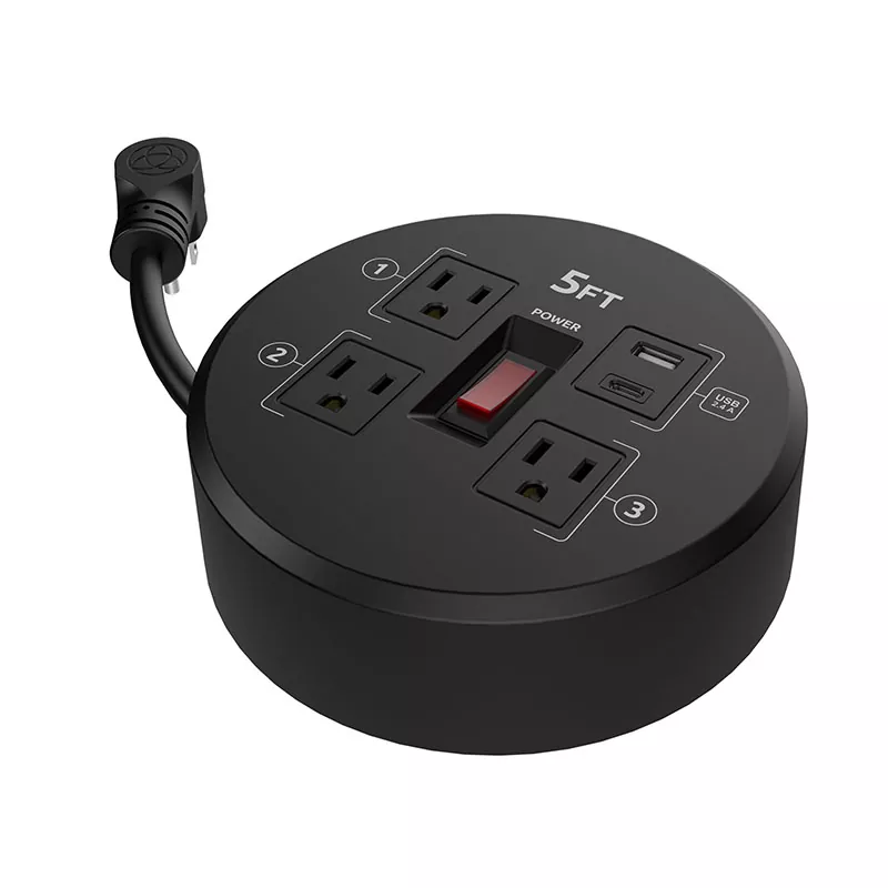 Mini 3 kimeneti USB 2.4a műanyag kábeltekercs